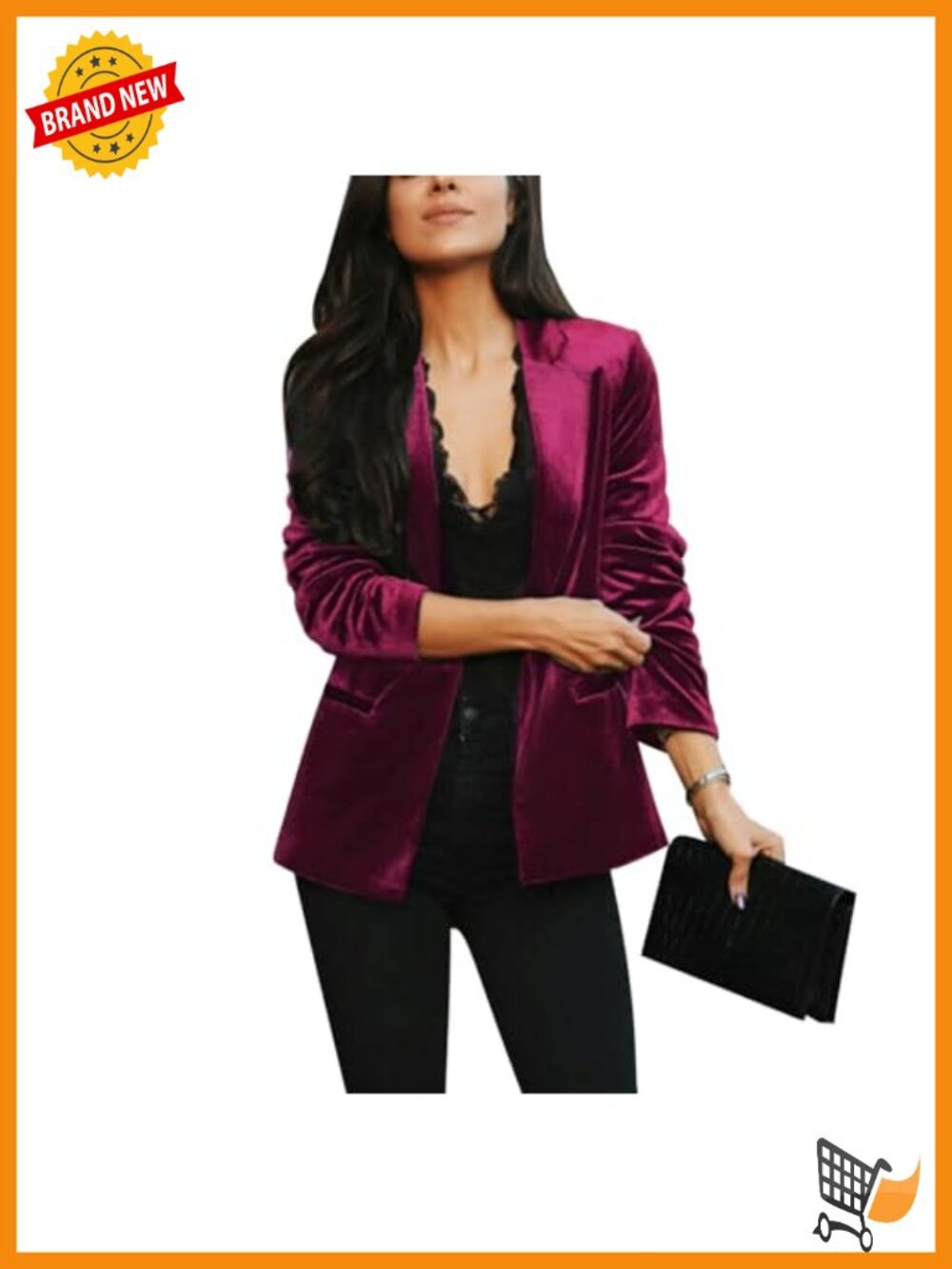 Velvet Blazer Jacket Long Sleeve Button Pockets Notch Lapel Office Work